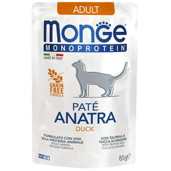 Monge Cat Monoprotein Adult Duck (Монж Монопротеін) - консервований корм для котів, з качкою, паштет