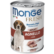 Monge Fresh Dog Adult Lamb (Монж Фреш) - консервированный корм для собак, с ягнёнком