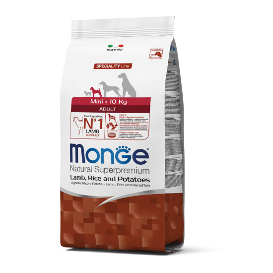 Monge Dog Natural Superpremium Mini Adult Lamb (Монж Натурал) - взрослые собаки мелких пород, с ягнёнком