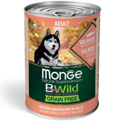 Monge BWild Grain Free Wet Lamb Adult (Монж БіВайлд) - консервований корм для собак, з лососем