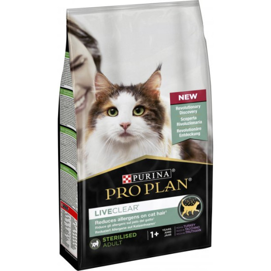Pro Plan LiveClear Sterilised Turkey (Про План) - взрослые стерилизованные кошки, с индейкой