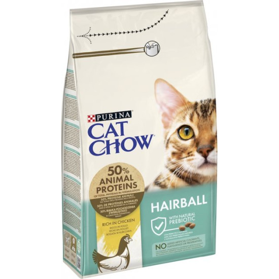 Cat Chow Special Care Hairball Control (Кет Чау) - взрослые кошки, шерстевыводящий, с курицей