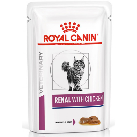 Royal Canin Renal Feline Chicken (Роял Канин Ренал) - диета для кошек при заболеваниях почек, с курицей