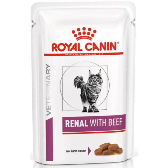 Royal Canin Renal Feline Beef - консервована дієта для котів при захворюванні нирок, з яловичиною