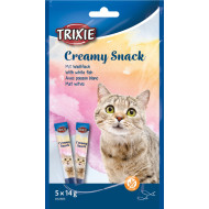 Trixie Creamy Snack White Fish  - ласощі для котів, крем з тунцем та лососем