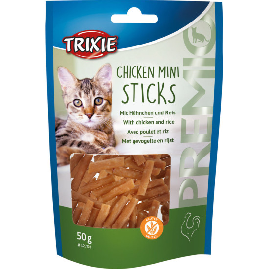 Trixie Premio Chicken Mini Sticks - лакомство для кошек, с курицей