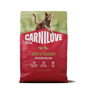 Carnilove Cat Active Duck & Pheasant Sterilised (Карнілав) - дорослі стерилізовані кішки, з качкою та фазаном