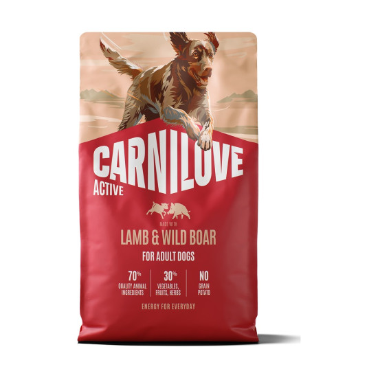 Carnilove Dog Adult Active Lamb & Wild Boar (Карнилав) - взрослые собаки, с ягнёнком и диким кабаном