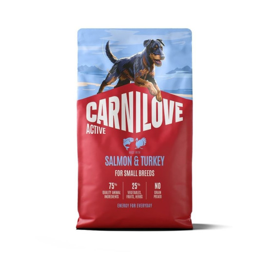 Carnilove Dog Adult Active Small Breed Salmon & Turkey (Карнілав) - дорослі собаки дрібних порід, з лососем та індичкою