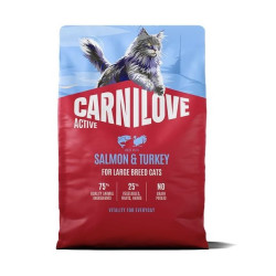 Carnilove Cat Active Salmon & Turkey Large Breed (Карнілав) - дорослі кішки великих порід, з лососем і індичкою