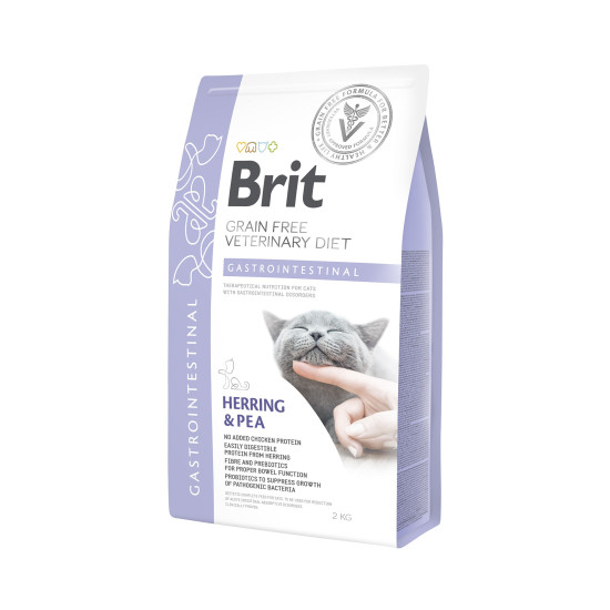 Brit Veterinary Diet Gastrointestinal - дієта для котів при захворюваннях шлунково-кишкового тракту, з оселедцем та горохом