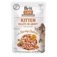 Brit Care Fillets (Брит Кеир) - консервированный корм для котят, с лососем, кусочки в соусе