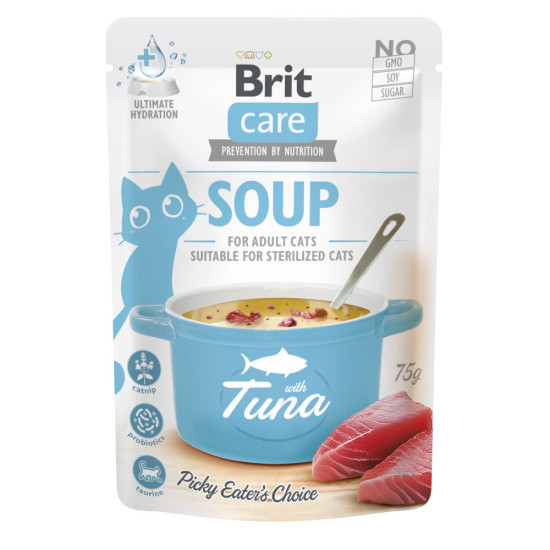 Brit Care Soup (Брит Кеир) - консервированный корм для кошек, с тунцом, суп