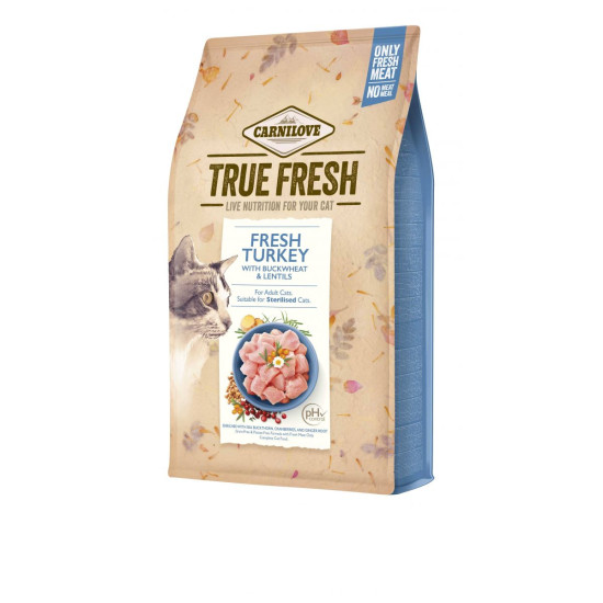 Carnilove True Fresh Cat (Карнилав)  - взрослые стерилизованные кошки, с индейкой