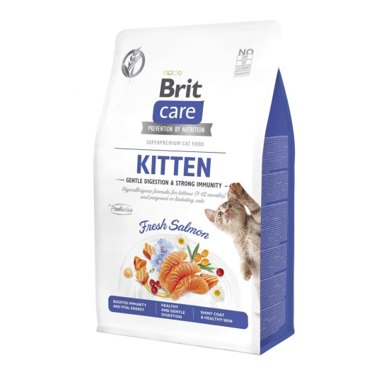 Brit Care Cat by Nutrition Kitten Gentle Digestion Strong Immunity (Брит Кеир) - котята, с лососем