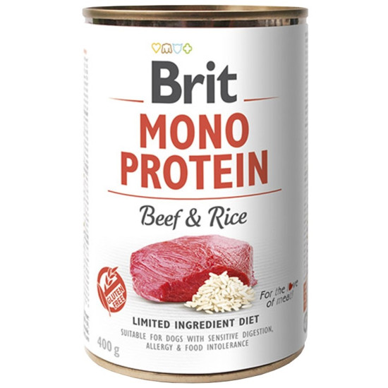Brit Mono Protein - консервований корм для собак, з яловичиною та рисом
