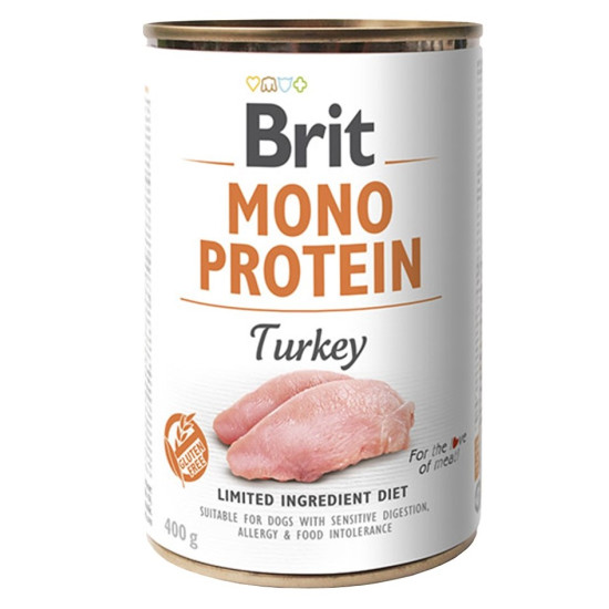 Brit Mono Protein (Брит Моно Протеин) - консервированный корм для собак, с индейкой