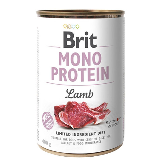 Brit Mono Protein (Брит Моно Протеин) - консервированный корм для собак, с ягнёнком