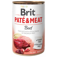 Brit Pate & Meat - консервований корм для собак, з яловичиною