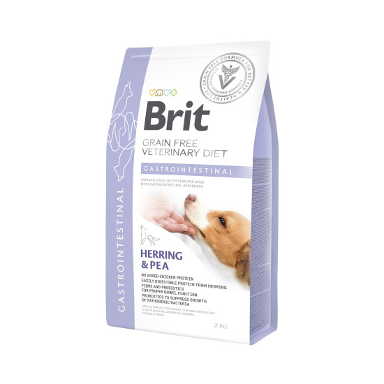 Brit Veterinary Diet Gastrointestinal (Брит Гастроинтестинал) - диета для собак при нарушениях пищеварения, с селдью и горохом