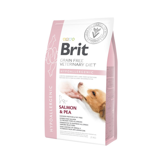 Brit Veterinary Diet Hypoallergenic (Брит Гипоаллергеник) - диета для собак при аллергии и дерматитах, с лососем