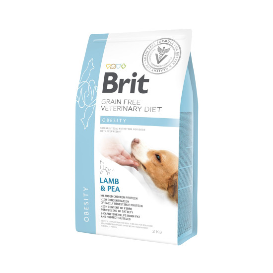 Brit Veterinary Diet Obesity (Брит Обесити) - диета для собак при ожирении, с ягнёнком и горохом