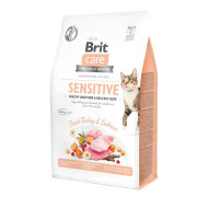 Brit Care Cat GF Sensitive Healthy Digestion (Брит Кеир) - взрослые кошки с чувствительным пищеварением, с индейкой и лососем