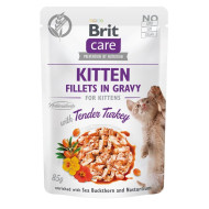 Brit Care Fillets (Брит Кеир) - консервированный корм для котят, с индейкой, кусочки в соусе