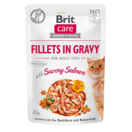 Brit Care Fillets - консервований корм для котів, з лососем, шматочки в соусі