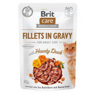 Brit Care Fillets - консервований корм для котів, з качкою, шматочки в соусі