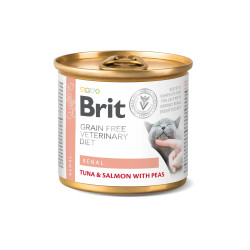 Brit Veterinary Diet Renal (Брит Ренал) - консервированная диета для кошек при заболеваниях почек, с тунцом и лососем