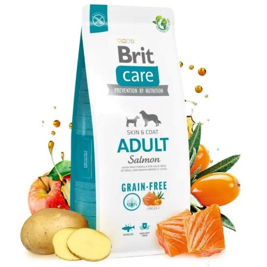 Brit Care Dog Grain-free Adult (Брит Кеир) - взрослые собаки с чувствительной кожей, с лососем