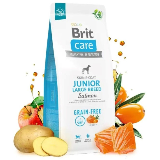 Brit Care Dog Grain-free Junior Large Breed (Брит Кеир) - щенки крупных пород с чувствительной кожей, с лососем