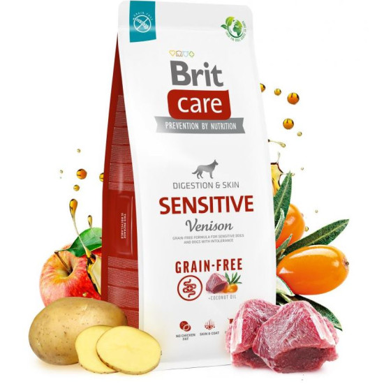 Brit Care Dog Grain-free Sensitive - дорослі собаки з чутливим травленням, з оленіною