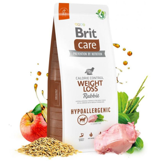 Brit Care Dog Hypoallergenic Weight Loss (Брит Кеир) - взрослые собаки с избыточным весом, с кроликом