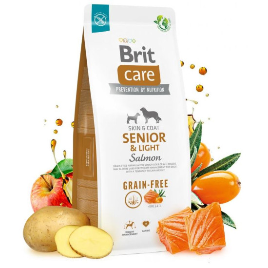 Brit Care Dog Grain-free Senior & Light (Брит Кеир) - пожилые собаки, с лососем