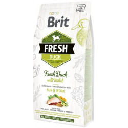 Brit Fresh Duck with Millet Adult Run & Work - дорослі активні собаки, з качкою