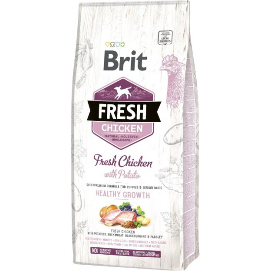 Brit Fresh Chicken with Potato Puppy Healthy Growth (Брит Фреш) - щенки, с курицей