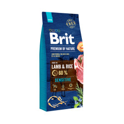 Brit Premium Sensitive Lamb&Rice - для дорослих собак з чутливим травленням, з ягням