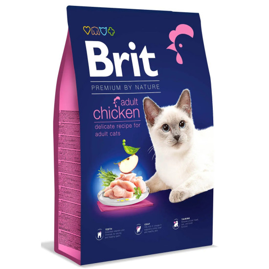 Brit Premium By Nature Cat Adult Chicken - дорослі кішки, з куркою