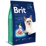 Brit Premium By Nature Cat Sensitive (Брит Премиум) - взрослые кошки с чувствительным пищеварением, с ягнёнком