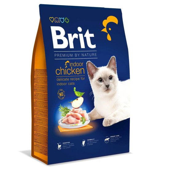 Brit Premium By Nature Cat Indoor - домашні дорослі кішки, з куркою