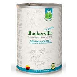 Baskerville (Баскервиль) - консервированный корм для  собак, с говядиной, лососем, пастернаком, шпинатом и зеленью